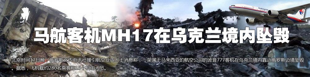 马航客机MH17在乌克兰境内坠毁