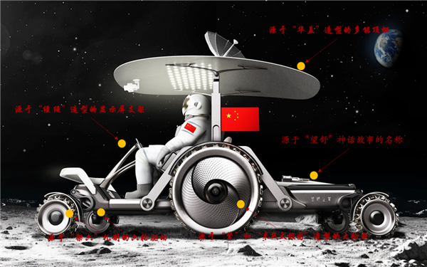 清华大学展示载人月球车设计方案：灵感来源秦始皇的马车